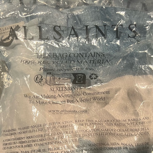 All Saints Carine Mariana Blue&White Kimono - NWT in Orig. Packaging UK 16/US 12 - Picture 9 of 10